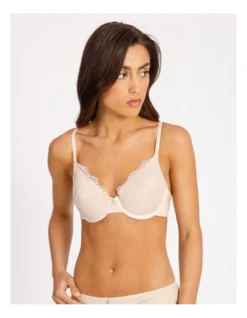 Chloe & Lola Lace Comfort Contour Plunge Bra Beige