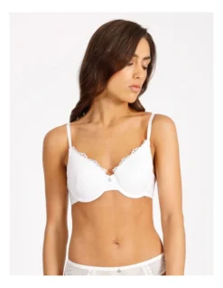 Chloe & Lola Lace Comfort Contour Plunge Bra White