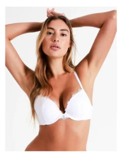 Chloe & Lola Lace Comfort Contour Push Up Bra White