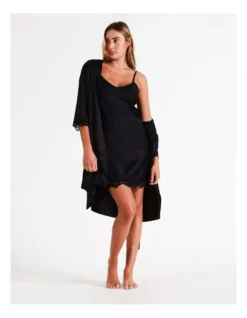 Chloe & Lola Satin Chemise In Black -Chloe Sales Store 743958100 743954950 7 720x928