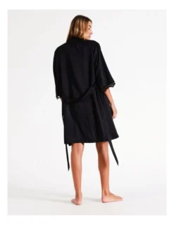 Chloe & Lola Satin Robe In Black -Chloe Sales Store 743958280 743956750 5 720x928