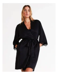 Chloe & Lola Satin Robe In Black -Chloe Sales Store 743958280 743956750 6 720x928