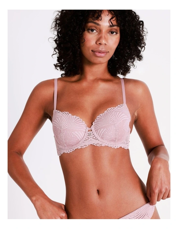 Chloe & Lola Harlow Lace T-Shirt Bra Dusty Pink 5 Chloe & Lola Harlow Lace T-Shirt Bra Dusty Pink - Image 5