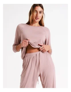 Chloe & Lola Bamboo Long Cuffed Pant In Dusty Pink -Chloe Sales Store 798117130 968770270 4 720x928