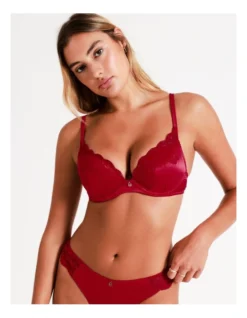 Chloe & Lola Rhode Push Up Bra Red