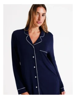 Chloe & Lola Bamboo Nightshirt Navy -Chloe Sales Store 813457630 813455110 4 1 720x928