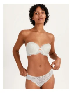 Chloe & Lola Lace Strapless Contour Bra White