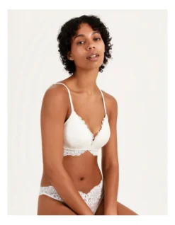 Chloe & Lola Lace Wirefree Contour Bra White