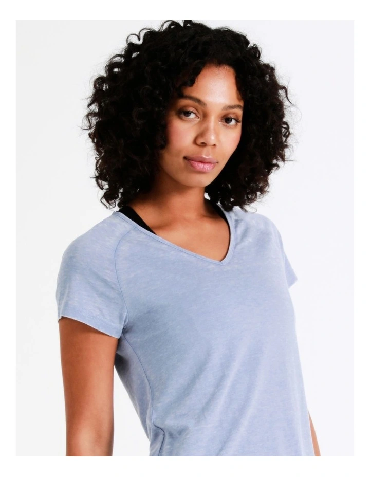 Chloe & Lola Jo Burn Out Tee In Dusty Blue 6 Chloe & Lola Jo Burn Out Tee In Dusty Blue - Image 6