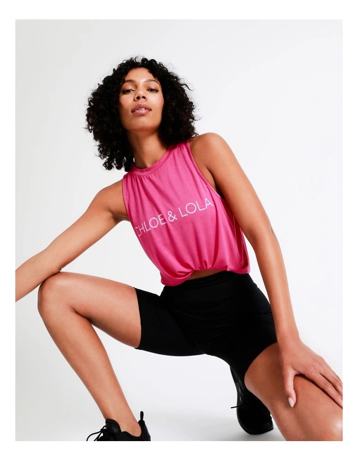 Chloe & Lola Stella Racerback Tank Pink 2 Chloe & Lola Stella Racerback Tank Pink - Image 2