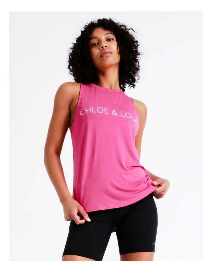 Chloe & Lola Stella Racerback Tank Pink 4 Chloe & Lola Stella Racerback Tank Pink - Image 4