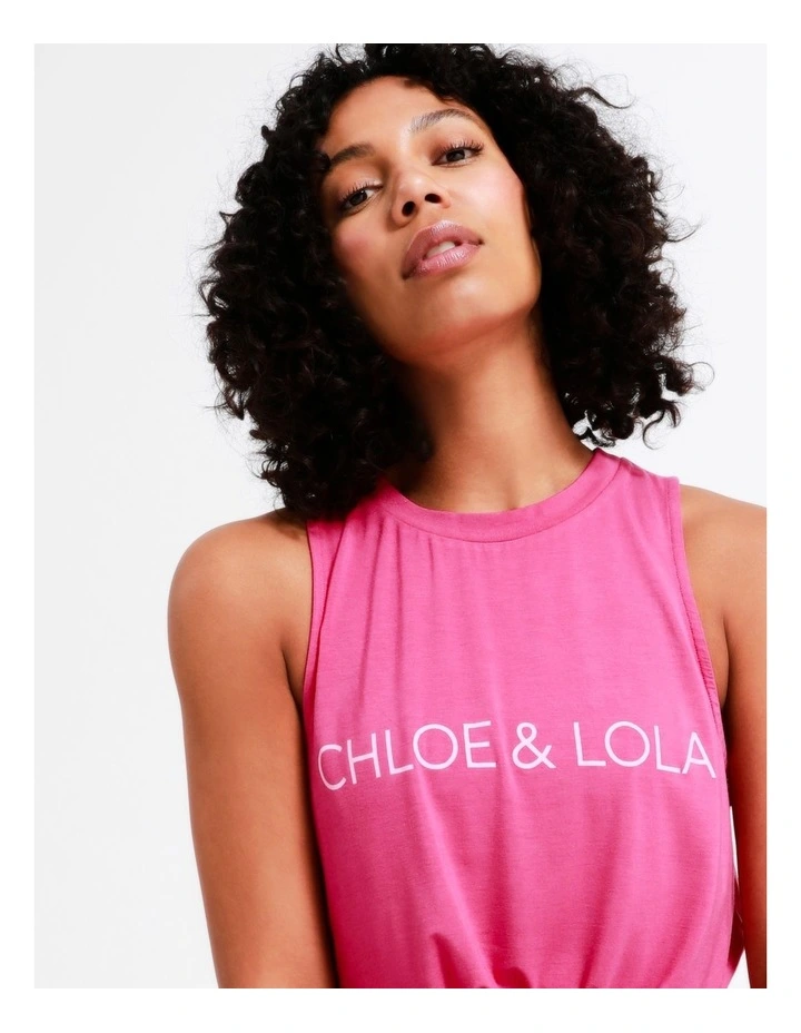 Chloe & Lola Stella Racerback Tank Pink 5 Chloe & Lola Stella Racerback Tank Pink - Image 5