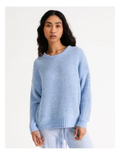 Chloe & Lola Chenille Knit Pullover Jumper Blue -Chloe Sales Store 887631220 887630410 4 720x928