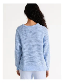 Chloe & Lola Chenille Knit Pullover Jumper Blue -Chloe Sales Store 887631220 887630410 5 720x928