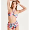 Chloe & Lola Linda Bandeau Tie Neck Top In Assorted