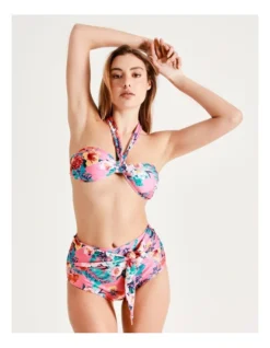 Chloe & Lola Linda Bandeau Tie Neck Top In Assorted