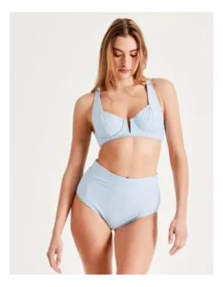 Chloe & Lola Nicole Textured Underwire Top In Baby Blue
