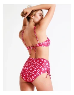 Chloe & Lola Elsie Tie Side Brief In Burgundy