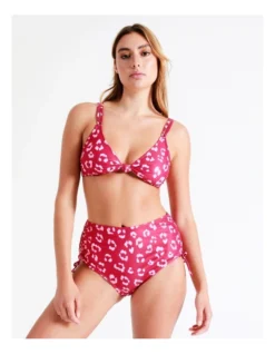 Chloe & Lola Isabella Knot Top In Burgundy