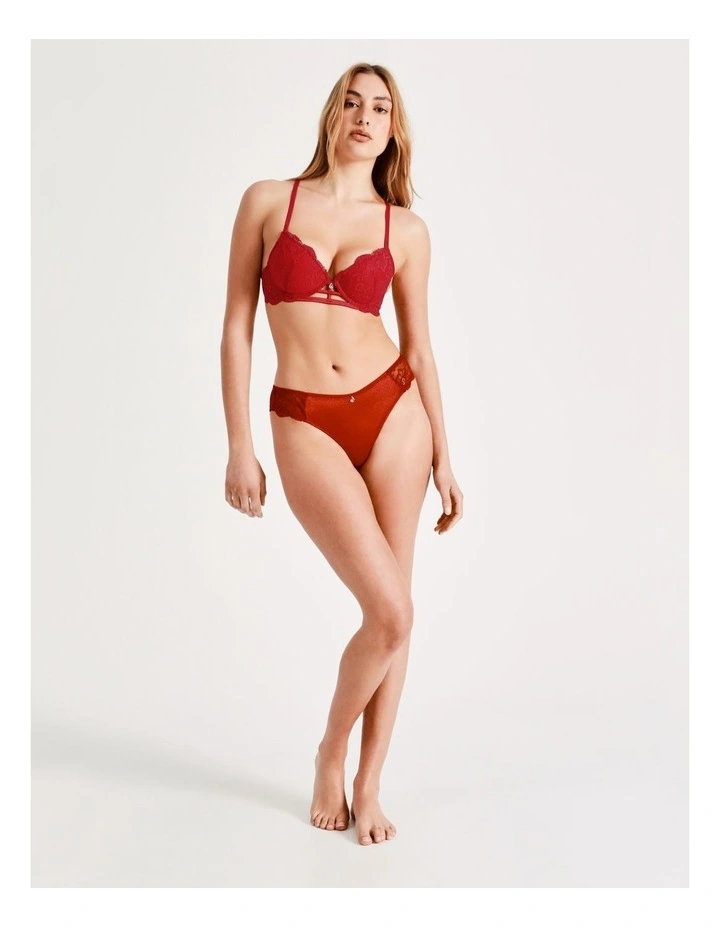 Chloe & Lola Rhode Plunge Push Up In Red 1 Chloe & Lola Rhode Plunge Push Up In Red