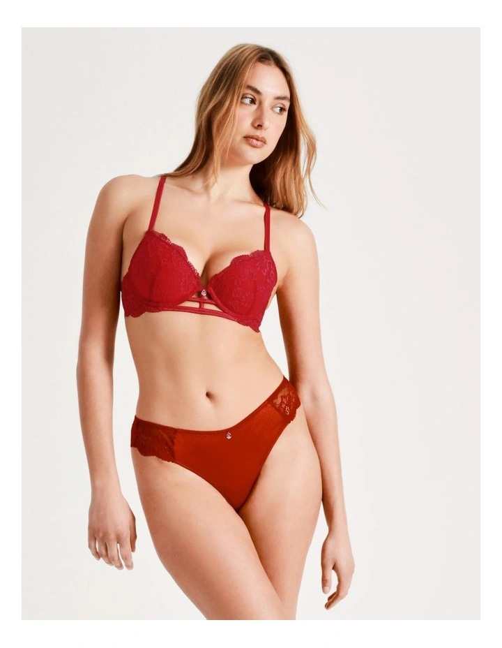 Chloe & Lola Rhode Plunge Push Up In Red 2 Chloe & Lola Rhode Plunge Push Up In Red - Image 2