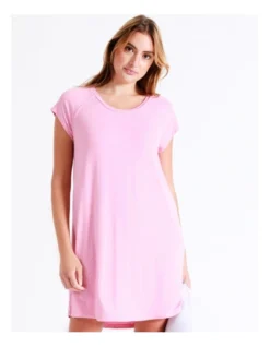 Chloe & Lola Bamboo Short Sleeve Nightie In Pink -Chloe Sales Store 929422000 939067840 4 720x928