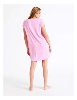 Chloe & Lola Bamboo Short Sleeve Nightie In Pink -Chloe Sales Store 929422000 939067840 5 720x928