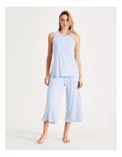 Chloe & Lola Bamboo Tank PJ Top In Blue -Chloe Sales Store 929422270 929526940 3 720x928
