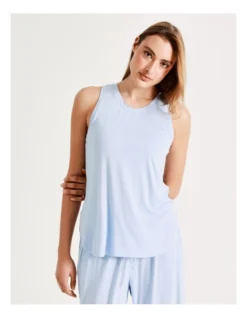 Chloe & Lola Bamboo Tank PJ Top In Blue -Chloe Sales Store 929422270 929526940 4 720x928