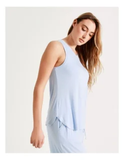 Chloe & Lola Bamboo Tank PJ Top In Blue -Chloe Sales Store 929422270 929526940 6 720x928