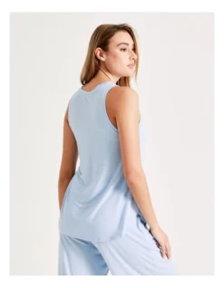 Chloe & Lola Bamboo Tank PJ Top In Blue -Chloe Sales Store 929422270 929526940 7 720x928