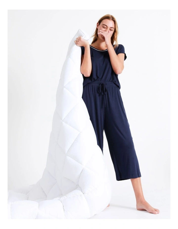 Chloe & Lola Bamboo 3/4 PJ Pant In Navy 1 Chloe & Lola Bamboo 3/4 PJ Pant In Navy