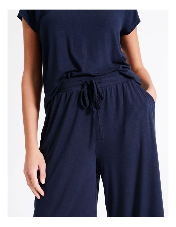 Chloe & Lola Bamboo 3/4 PJ Pant In Navy 4 Chloe & Lola Bamboo 3/4 PJ Pant In Navy - Image 4