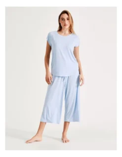 Chloe & Lola Bamboo 3/4 PJ Pant In Blue