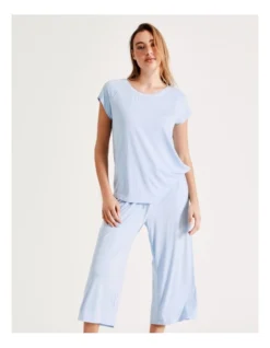 Chloe & Lola Bamboo 3/4 PJ Pant In Blue -Chloe Sales Store 929422360 929527390 3 720x928