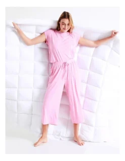 Chloe & Lola Bamboo 3/4 PJ Pant In Pink