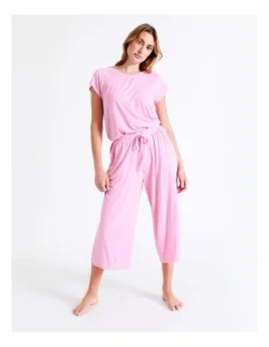Chloe & Lola Bamboo 3/4 PJ Pant In Pink -Chloe Sales Store 929422360 939067300 6 720x928