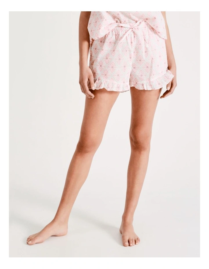Chloe & Lola Frill Hem Sleep Short In Pink 7 Chloe & Lola Frill Hem Sleep Short In Pink - Image 7