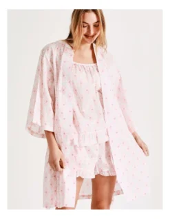 Chloe & Lola Kimono Sleeve Robe In Pink -Chloe Sales Store 929889010 5 720x928