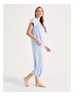 Chloe & Lola Bamboo Short Sleeve PJ Top In Blue -Chloe Sales Store 929889280 4 720x928
