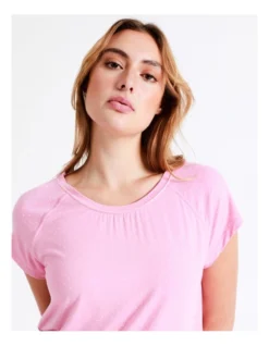 Chloe & Lola Bamboo Short Sleeve PJ Top In Pink -Chloe Sales Store 929889280 939068380 6 720x928