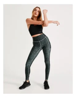 Chloe & Lola Ava Full Length Legging In Azure Animal Print