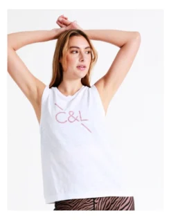 Chloe & Lola Relaxed Tank Top In White -Chloe Sales Store 936596350 5 1 720x928