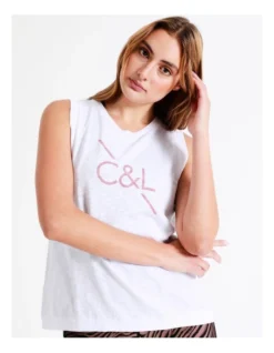 Chloe & Lola Relaxed Tank Top In White -Chloe Sales Store 936596350 6 1 720x928