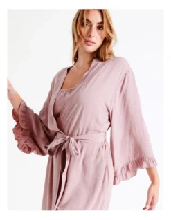 Chloe & Lola Frill Sleeve Robe In Pink -Chloe Sales Store 939052630 4 720x928
