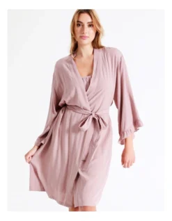 Chloe & Lola Frill Sleeve Robe In Pink -Chloe Sales Store 939052630 5 720x928