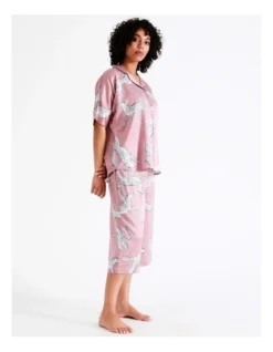 Chloe & Lola Satin 3/4 Sleep Pant In Dusty Pink -Chloe Sales Store 943552090 7 720x928