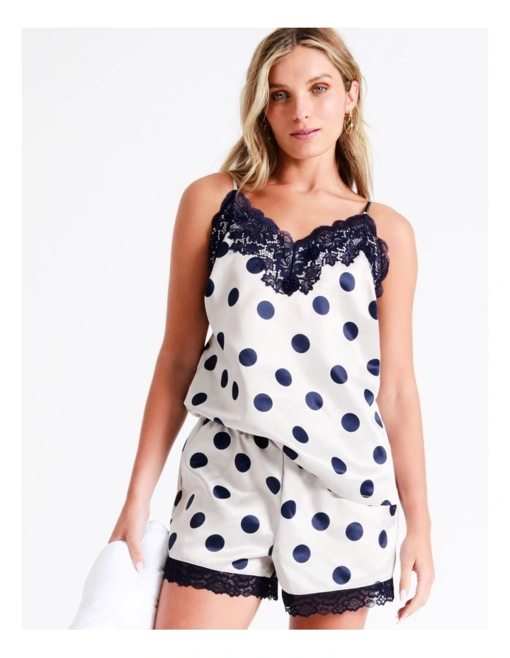 Chloe & Lola Satin Cami Lace Boxer Set In Champagne 4 Chloe & Lola Satin Cami Lace Boxer Set In Champagne - Image 4