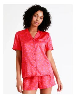 Chloe & Lola Short PJ Set In Red -Chloe Sales Store 943553080 3 720x928