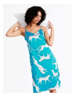 Chloe & Lola Satin Chemise In Teal -Chloe Sales Store 943553890 3 720x928